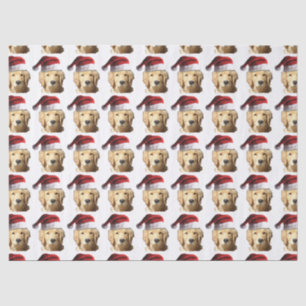 Golden Retriever Santa Claus Tissue Paper