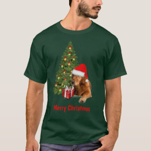 Golden Retriever Santa Dog Christmas T-Shirt