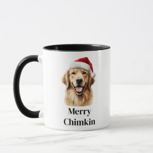 Golden Retriever Santa Hat Christmas Mug