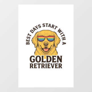 Golden Retriever Shirt with Retro Sunglasses Dog A