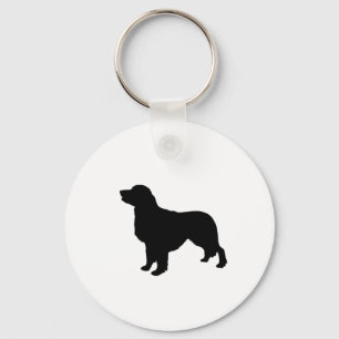 Golden Retriever Silhouette Love Dogs Key Ring