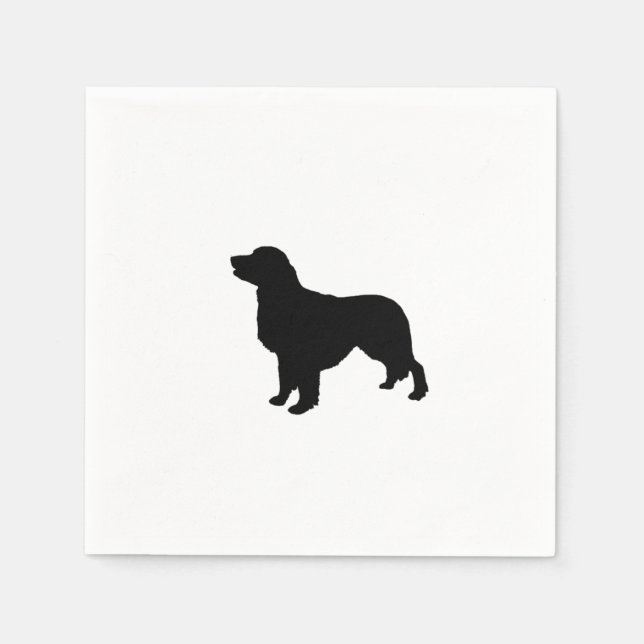 Golden Retriever Silhouette Love Dogs Napkin (Front)