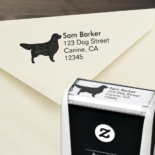 Golden Retriever Silhouette Return Address Self-inking Stamp