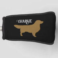 Golden Retriever Silhouette with Custom Name