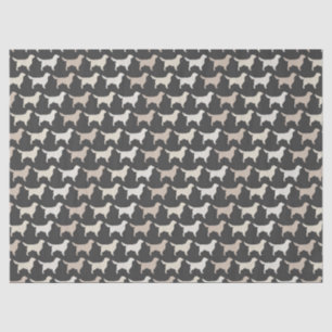 Golden Retriever Silhouettes Pattern Tissue Paper
