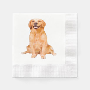 Golden Retriever Sitting Napkin