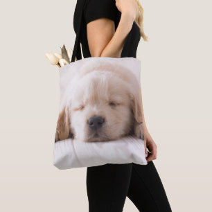 Golden Retriever Sleeping Tote Bag