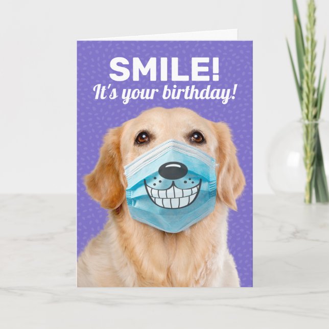 Golden Retriever SMILE! It's Your Birthday Card (Front)