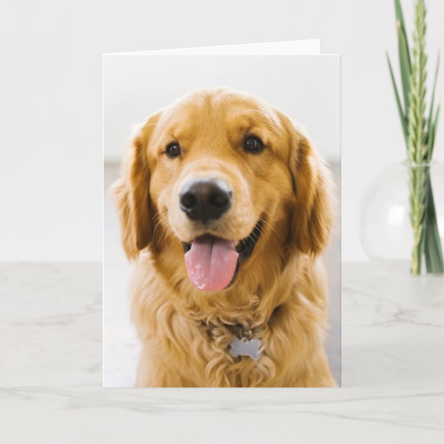 Golden Retriever Smiling Card (Front)