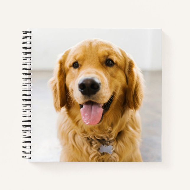 Golden Retriever Smiling Notebook (Front)