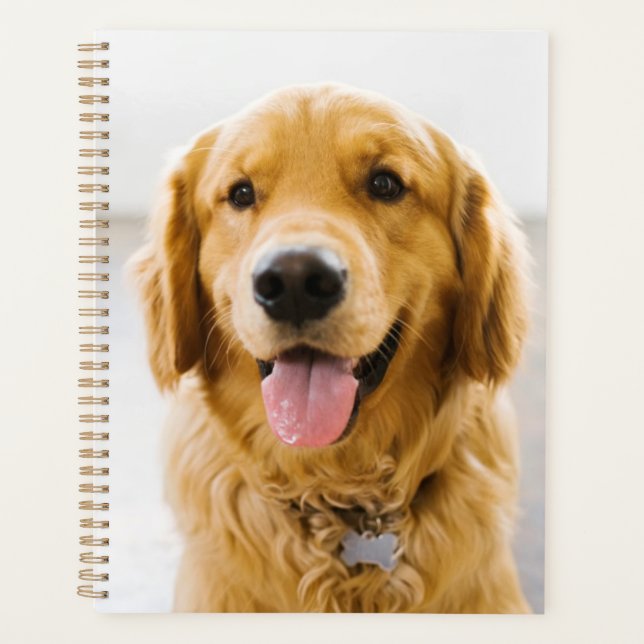 Golden Retriever Smiling Planner (Front)