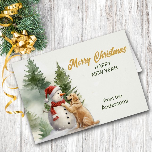 Golden Retriever Snowman Friend Christmas (Creator Uploaded)