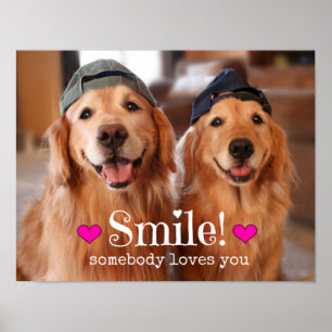 Golden Retriever Somebody Loves You Poster
