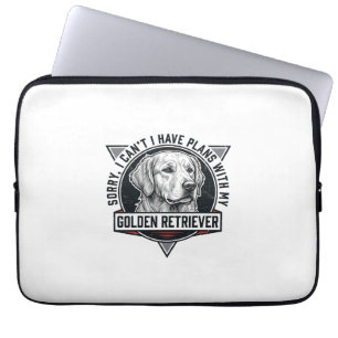 Golden Retriever Sorry I Have Plans Dog Lover Desi Laptop Sleeve