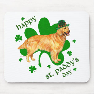 Golden Retriever St Paddy's Day Mouse Pad