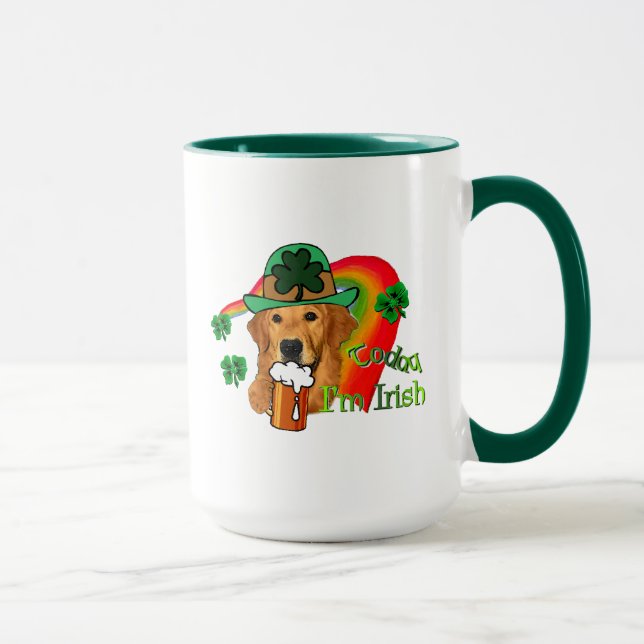 Golden Retriever St Patricks Day Mug (Right)