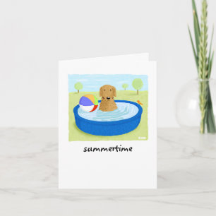 Golden Retriever "Summertime" Card