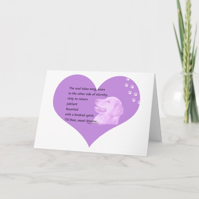 Golden Retriever Sympathy Card 1 (Front)