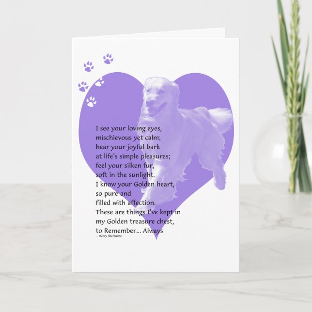Golden Retriever Sympathy Card 2 (Front)