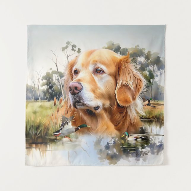 Golden Retriever Tapestry (Front)