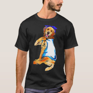 Golden Retriever Tattoo I Love Mum T-Shirt