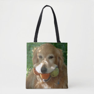 Golden Retriever & Tennis Balls Tote Bag