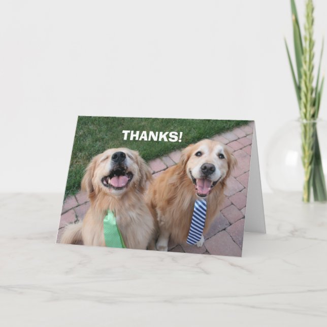 Golden Retriever Thank You Card (Front)