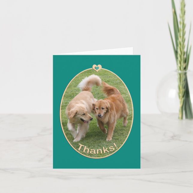 Golden Retriever Thank You Card (Front)