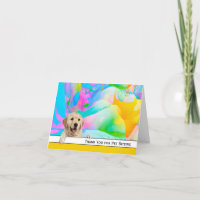 Golden Retriever Thank You for Pet Sitting