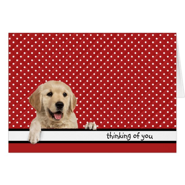 Golden Retriever Thinking of You (Front Horizontal)