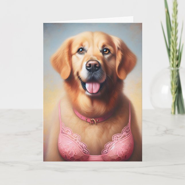 Golden Retriever Thinking of You Card (Front)