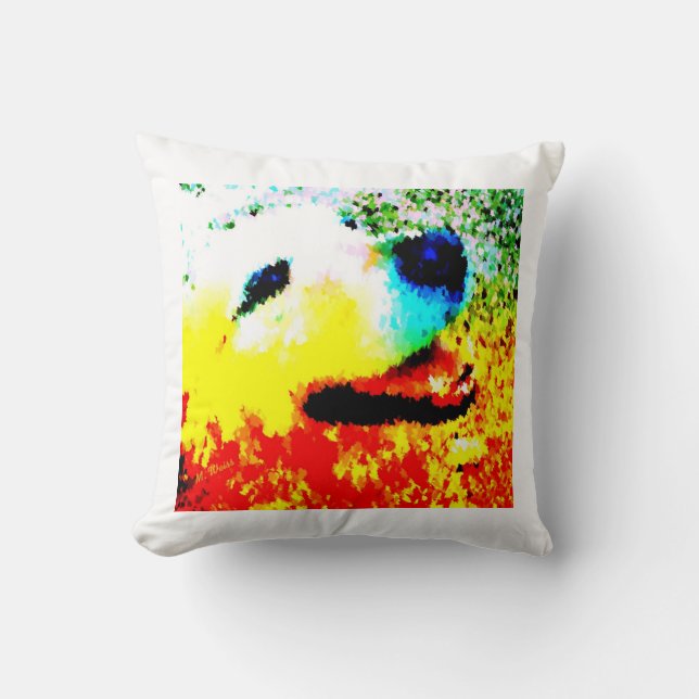 Golden Retriever Throw Pillow (Front)