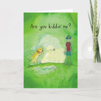 Golden Retriever Thrower - Funny Boss's Day Card