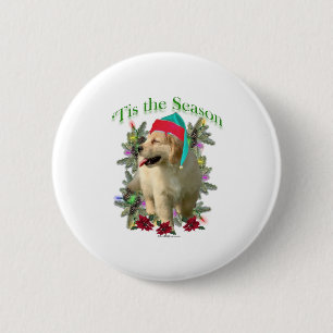 Golden Retriever ‘Tis 6 Cm Round Badge