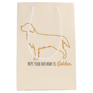 Golden Retriever Tissue Paper Medium Gift Bag