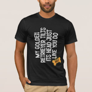 Golden retriever Tlits head like you dog T-Shirt