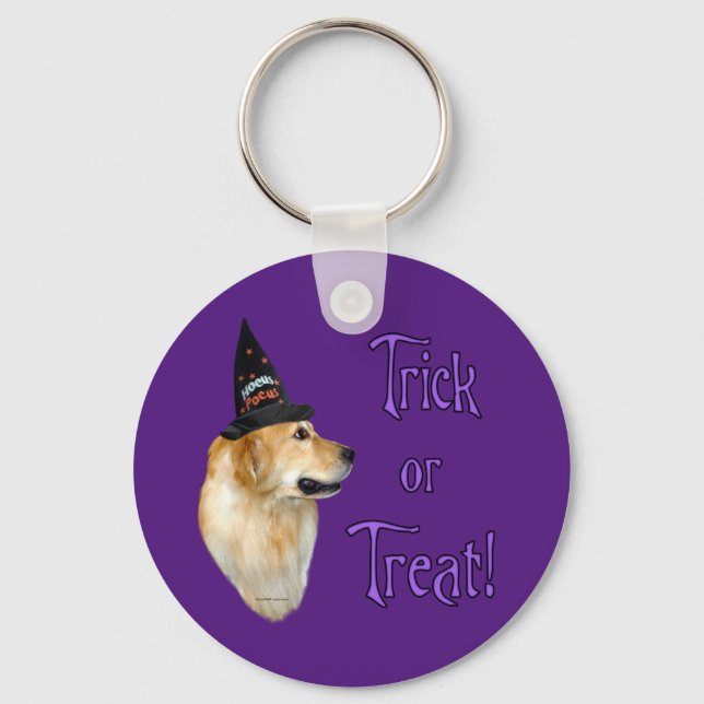 Golden Retriever Trick Key Ring (Front)