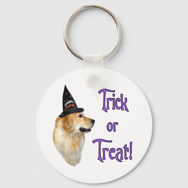 Golden Retriever Trick Key Ring (Front)