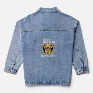 Golden Retriever True Friend Dog Denim Jacket