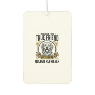Golden Retriever True Friend Vintage Dog Lover Des Car Air Freshener