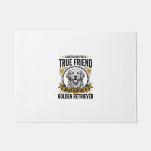 Golden Retriever True Friend Vintage Dog Lover Des Doormat