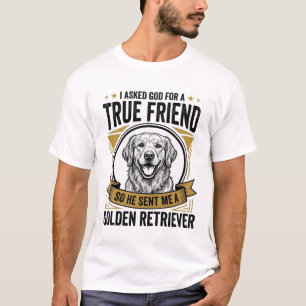 Golden Retriever True Friend Vintage Dog Lover Des T-Shirt
