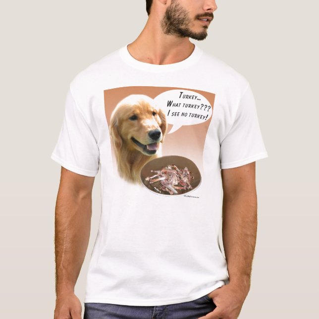 Golden Retriever Turkey T-Shirt (Front)