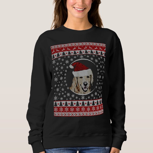 Golden Retriever Ugly Christmas Sweater Design (Front)