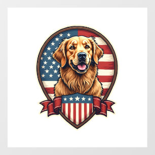 Golden Retriever USA Pride Vintage Dog Tee