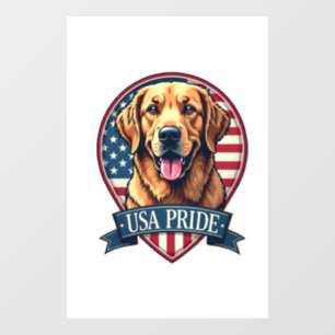 Golden Retriever USA Pride Vintage Dog Tee 4