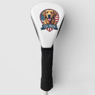 Golden Retriever USA Pride Vintage Dog Tee 4 Golf Head Cover
