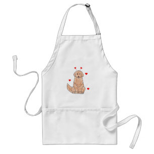 Golden Retriever Valentine Ears Apron