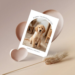 Golden Retriever Valentines Day Puppy Photo Card
