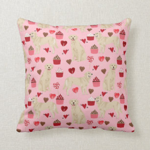 Golden Retriever Valentines Love Dog Cushion